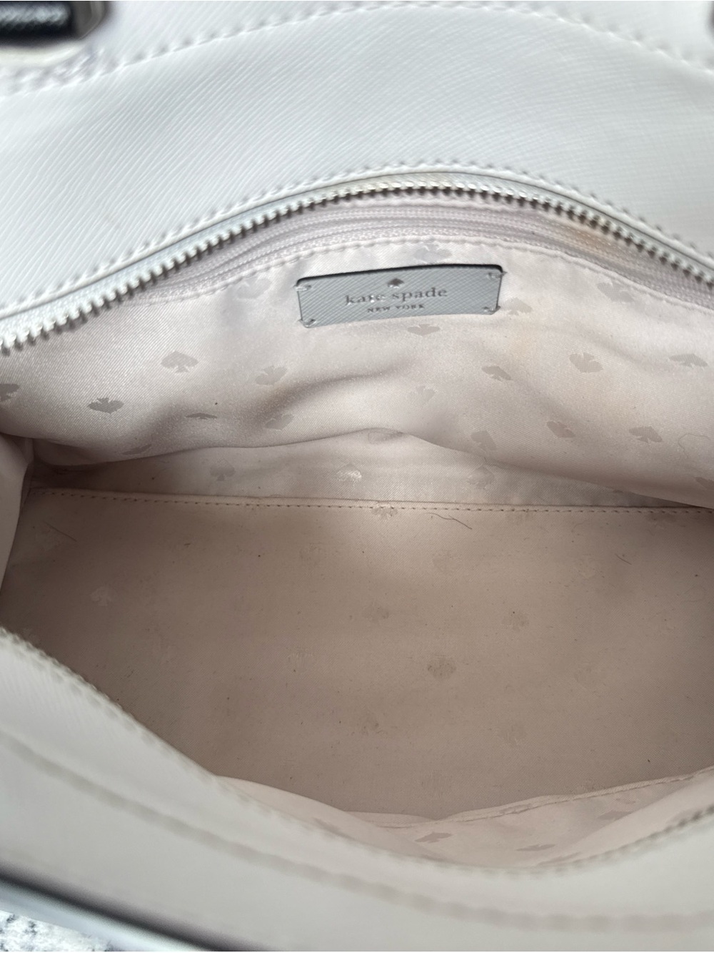 kate spade White and Black Saffiano Leather Satchel - Picture 2 of 4